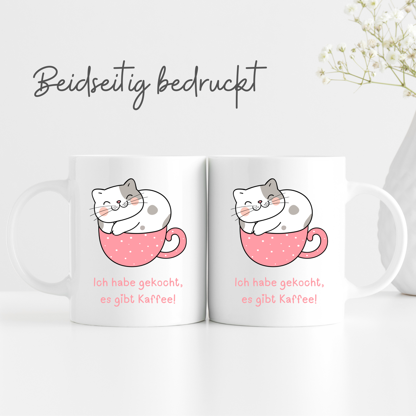Tasse für Katzenfans - Ich habe gekocht, es gibt Kaffee - TassenFrollein