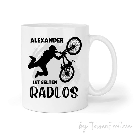 Tasse mit Name "... ist selten radlos" - TassenFrollein