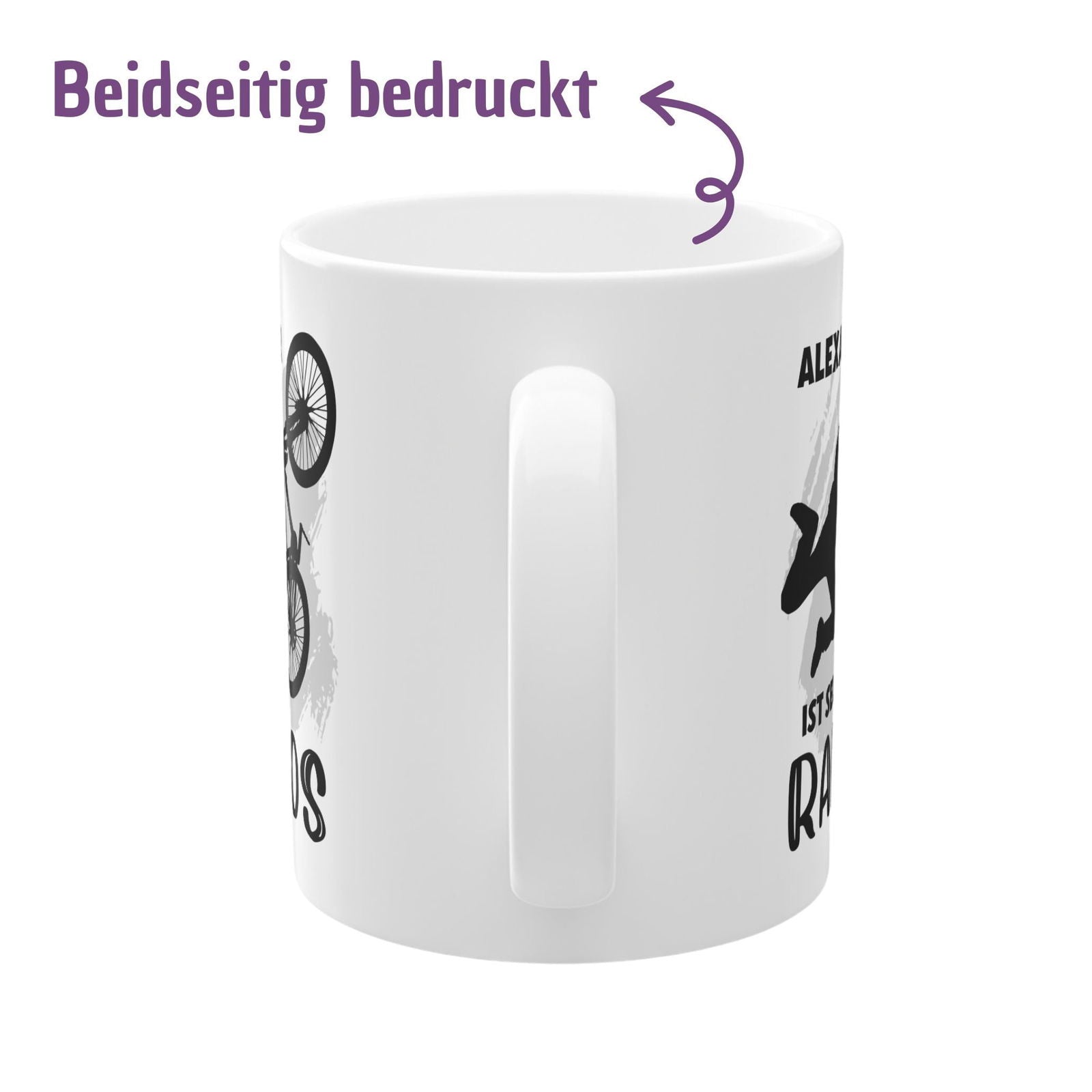 Tasse mit Name "... ist selten radlos" - TassenFrollein