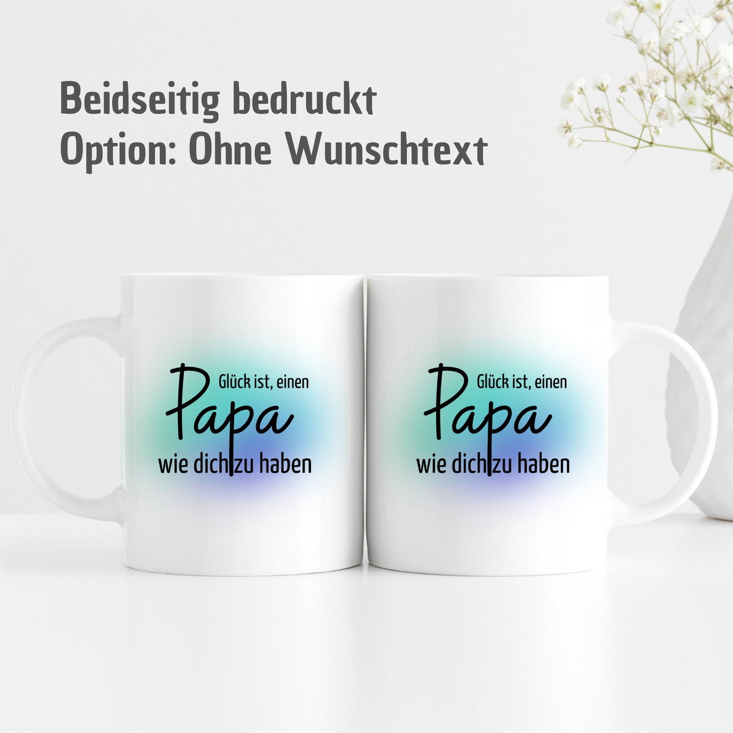 Tasse mit Spruch "Glück ist, einen Papa wie dich zu haben" - TassenFrollein