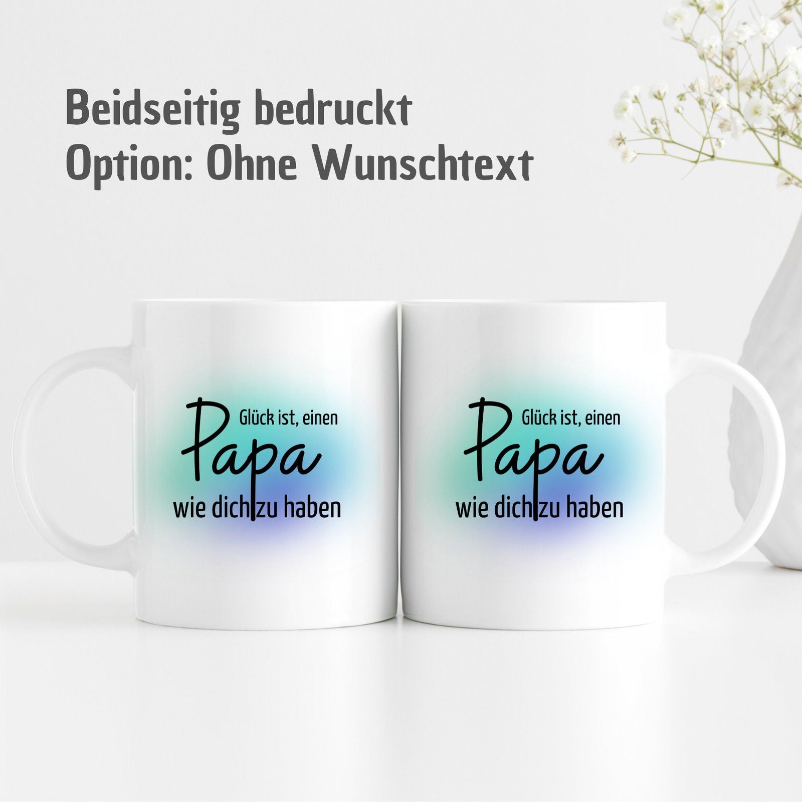 Tasse mit Spruch "Glück ist, einen Papa wie dich zu haben" - TassenFrollein