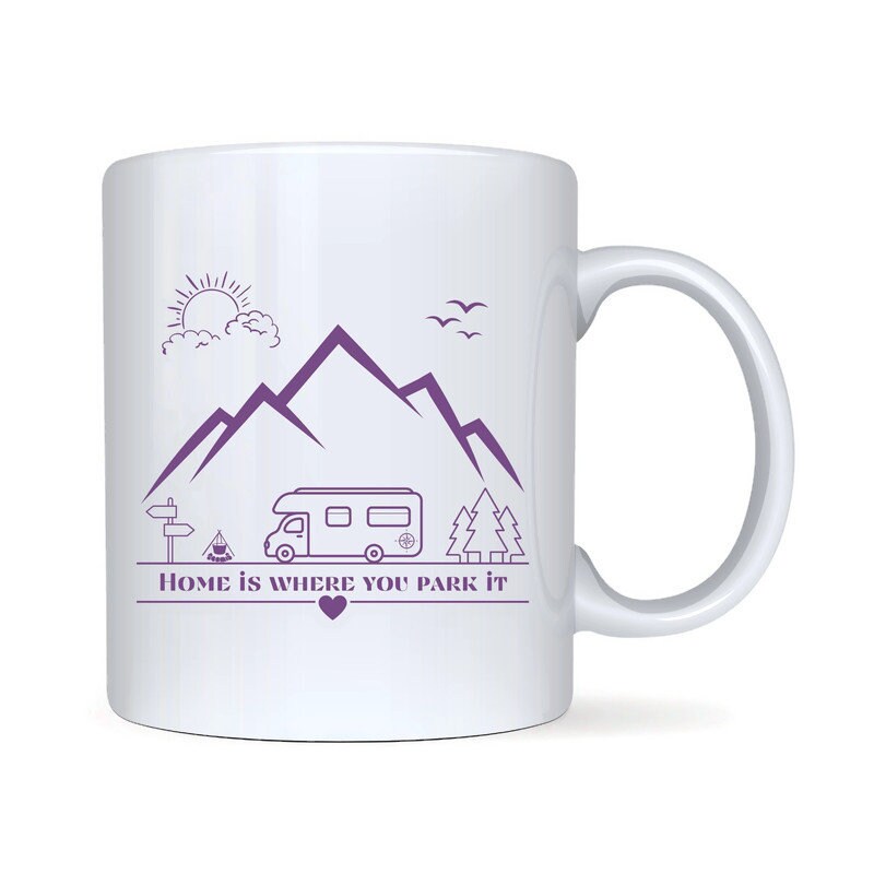 Tasse mit Spruch "Home is where you park it" - Motiv Wohnmobil - TassenFrollein