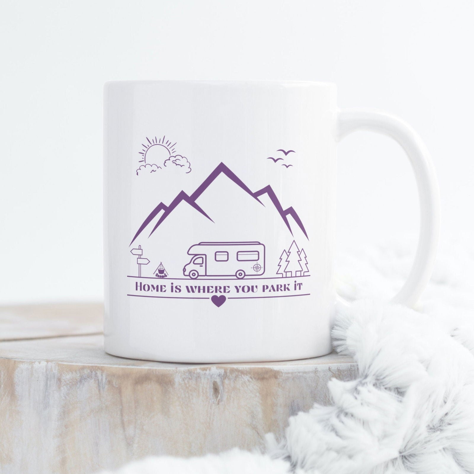 Tasse mit Spruch "Home is where you park it" - Motiv Wohnmobil - TassenFrollein
