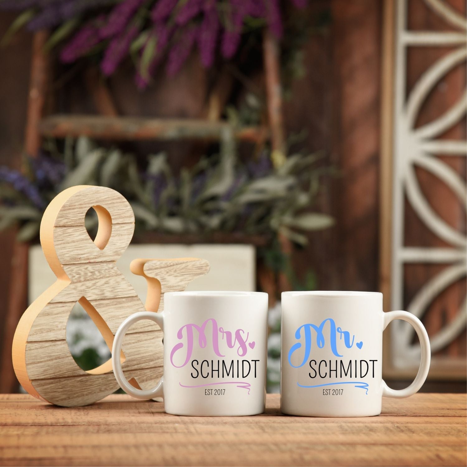 Tassen-Set "Mr. & Mrs." - personalisiert mit Namen - verschiedene Optionen - TassenFrollein