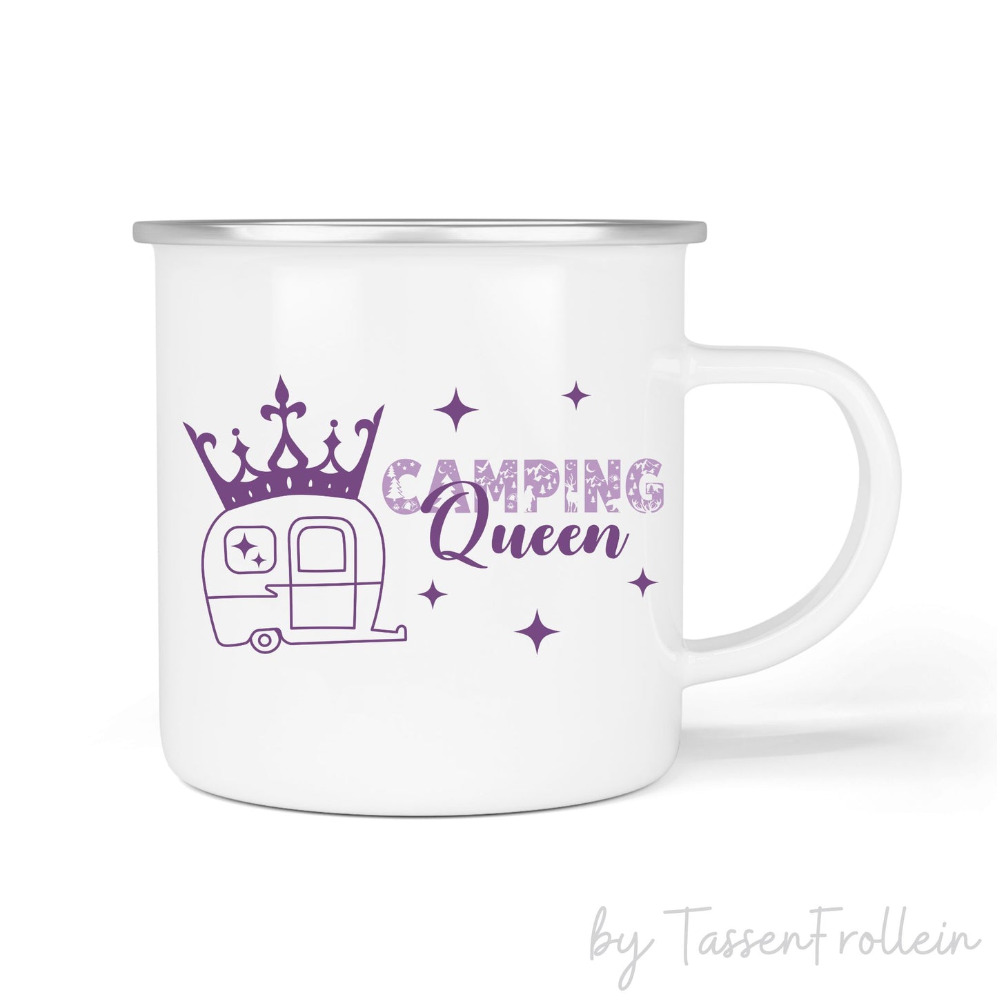 Tasse "Camping Queen" - mit Wohnwagen und Krönchen