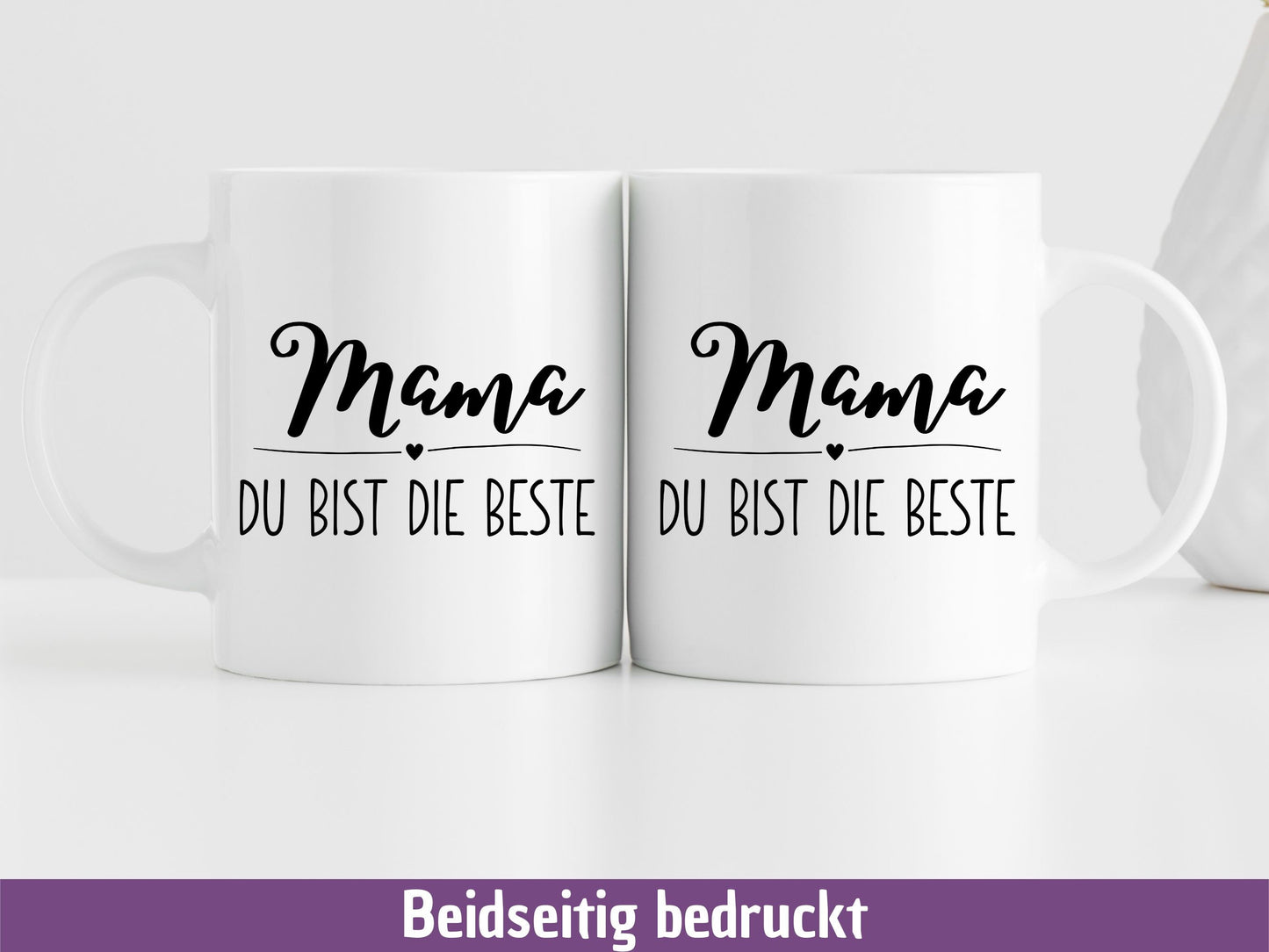 Personalisierbares Geschenk zum Muttertag, Tasse "Mama du bist die Beste", Muttertagsgeschenk, Mama Geburtsagsgeschenk, Geburtstag Mama