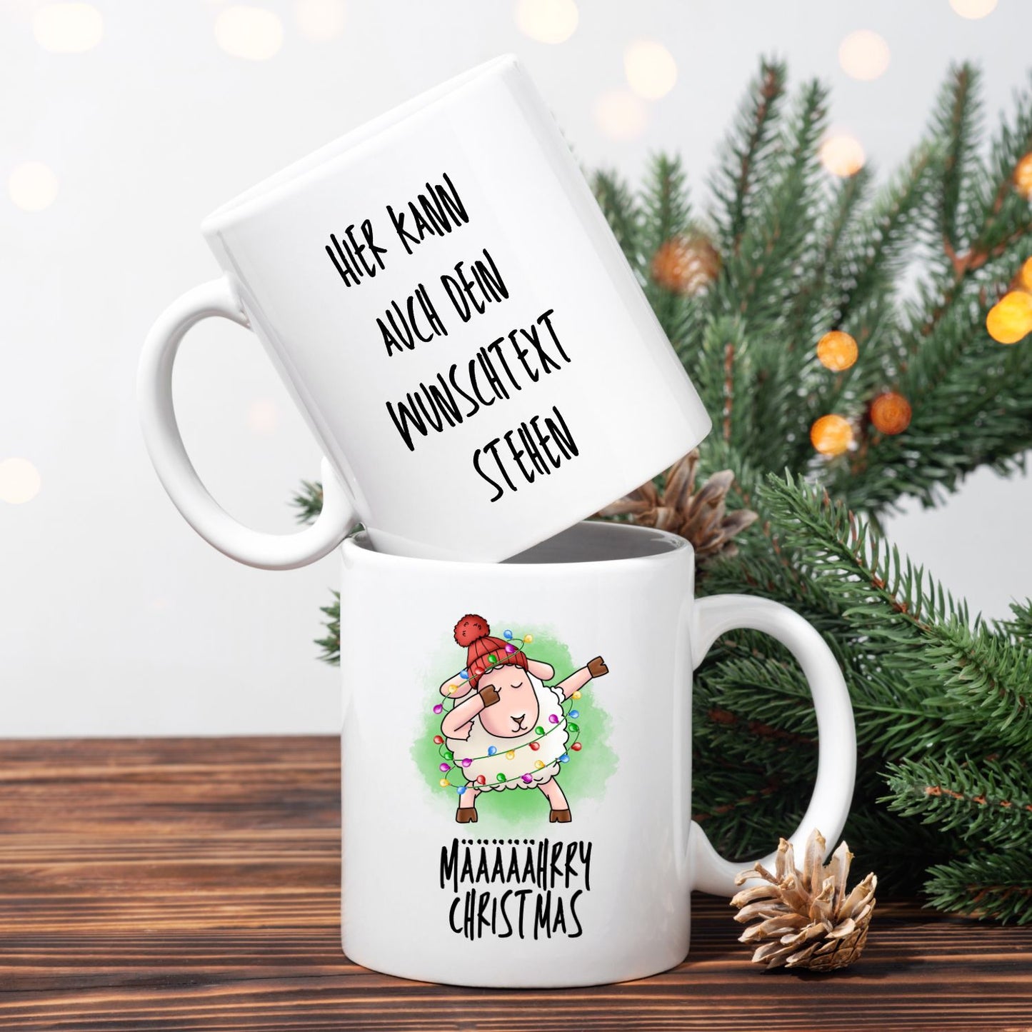 Tasse "Määääährry Christmas" mit Dabbing-Schaf