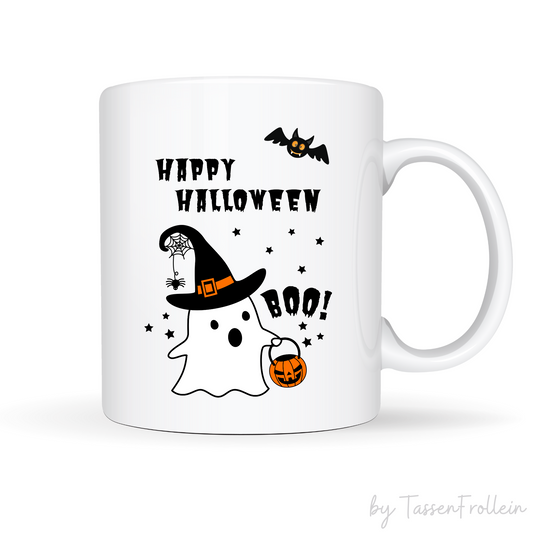 Tasse "Boo!" - niedlicher Geist - Halloween-Tasse