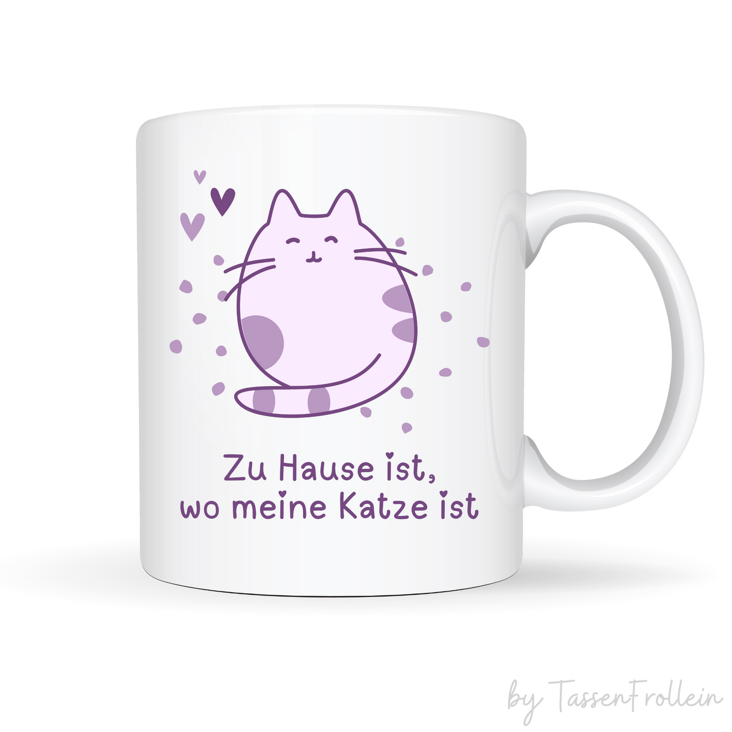 Tasse "Zu Hause ist, wo meine Katze ist"- Tasse mit niedlicher Katze