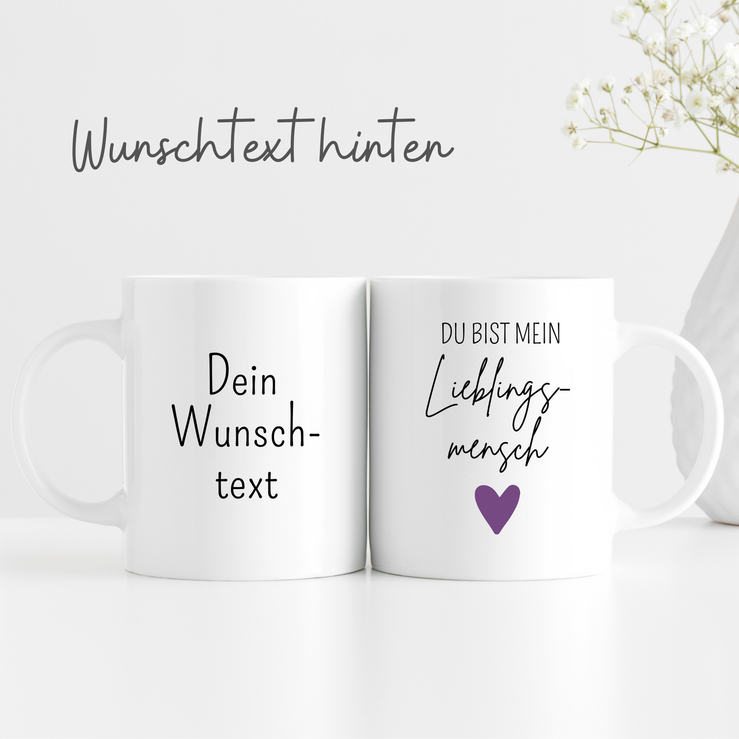 Tasse "Du bist mein Lieblingsmensch" - personalisierbar mit Wunschtext